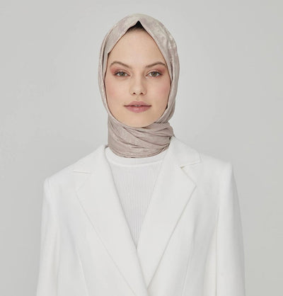 Modefa Shawl Powder Luxury Shine Hijab Shawl - Powder