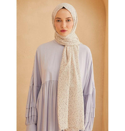Modefa Shawl Purple Patterned Cotton Shawl | Polka Dotted - Purple