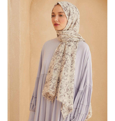 Modefa Shawl Raisin Purple Patterned Cotton Shawl | Lilies & Vines - Raisin Purple