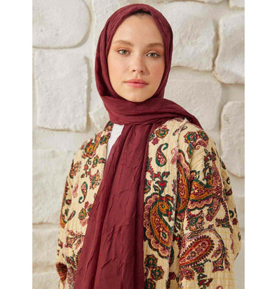 Modefa Shawl Red Bamboo Viscose Summer Hijab Shawl - Red
