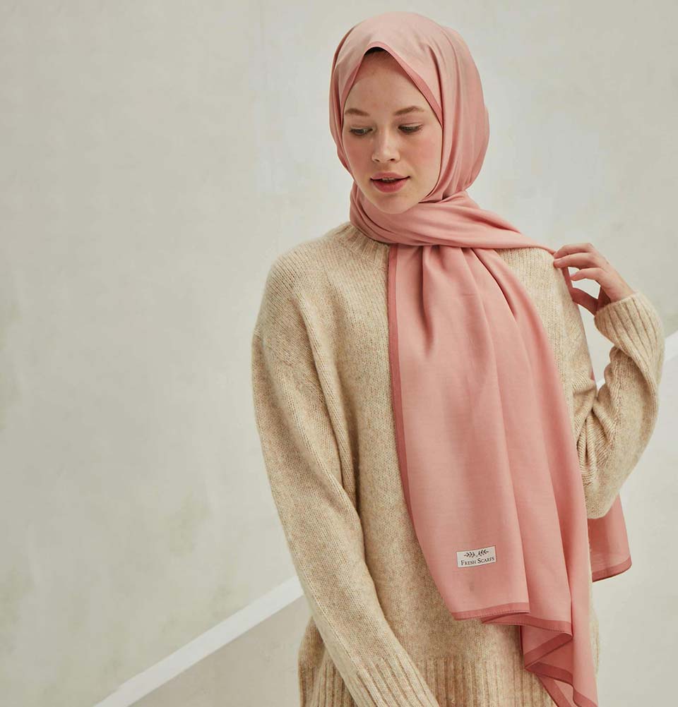 Modefa Shawl Rose Pink Premium Solid Cotton Modal Shawl - Rose Pink