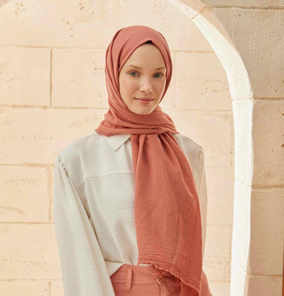 Modefa Shawl Rose Pink Solid Organic Cotton Shawl - Rose Pink