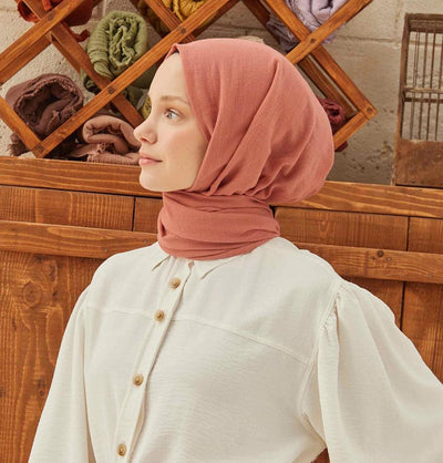 Modefa Shawl Rose Pink Solid Organic Cotton Shawl - Rose Pink