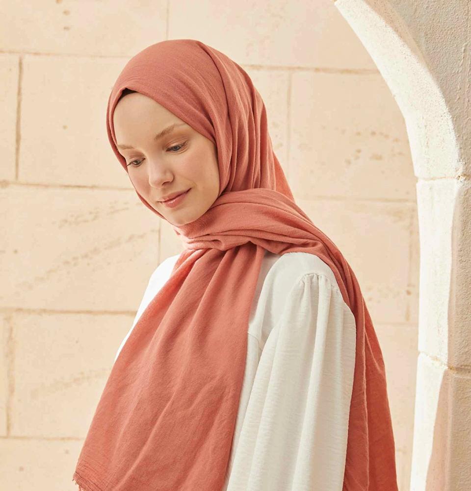 Modefa Shawl Rose Pink Solid Organic Cotton Shawl - Rose Pink
