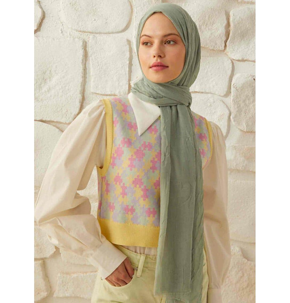 Modefa Shawl Sage Green Bamboo Viscose Summer Hijab Shawl - Sage Green