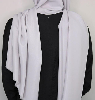 Elena Elegant Shimmer Hijab Shawl - Silver