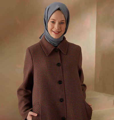 Modefa Shawl Smoke Gray Solid Cotton Viscose Shawl - Smoke Gray