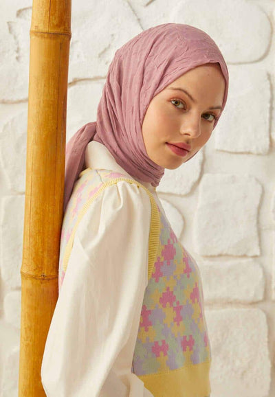 Modefa Shawl Soft Pink Bamboo Viscose Summer Hijab Shawl (Soft Pink)