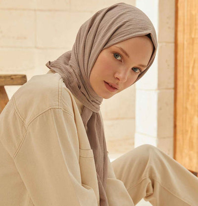 Modefa Shawl Taupe Solid Organic Cotton Shawl - Taupe