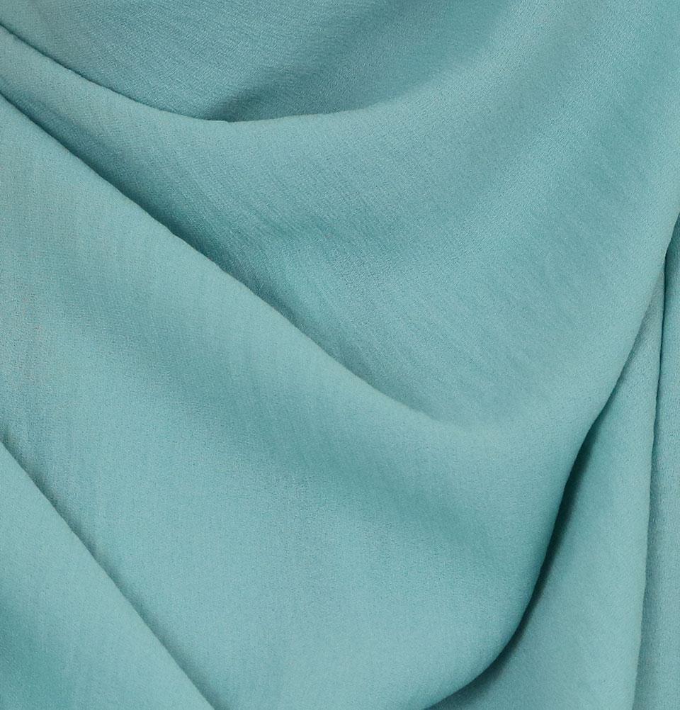 Modefa Shawl Turquoise Textured Crepe Hijab Shawl Turquoise