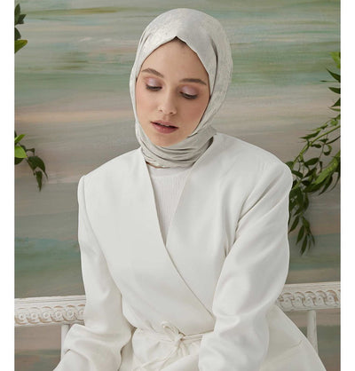 Modefa Shawl White Luxury Shine Hijab Shawl - White