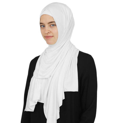 Modefa Shawl White Modefa Premium Jersey Hijab Shawl - White