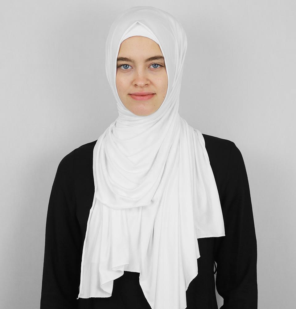 Modefa Shawl White Modefa Premium Jersey Hijab Shawl - White