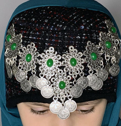 Traditional Turkish Ottoman Hat for Girls - Ertugrul Halime Hatun - Teal