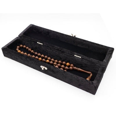 Modefa Tesbih Luxury Islamic Tesbih | Oval Kuka Wood 33 Count with Gift Box