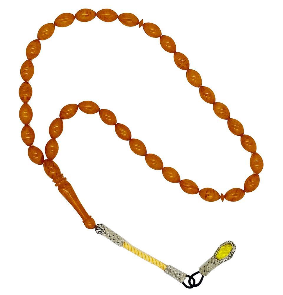Luxury Islamic Tesbih Real Amber 33 Count Orange Beads