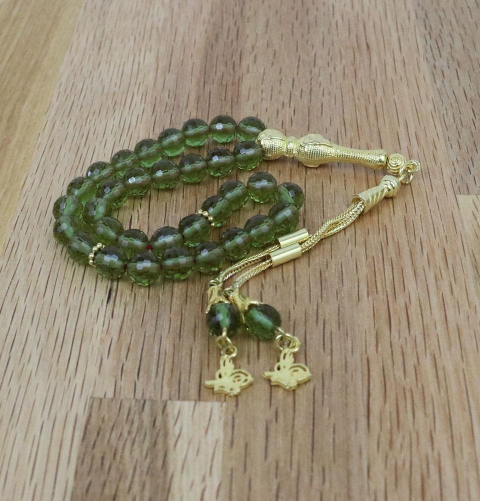 Luxury Islamic Tesbih Zultanite Sterling Silver Tughra 33 Count