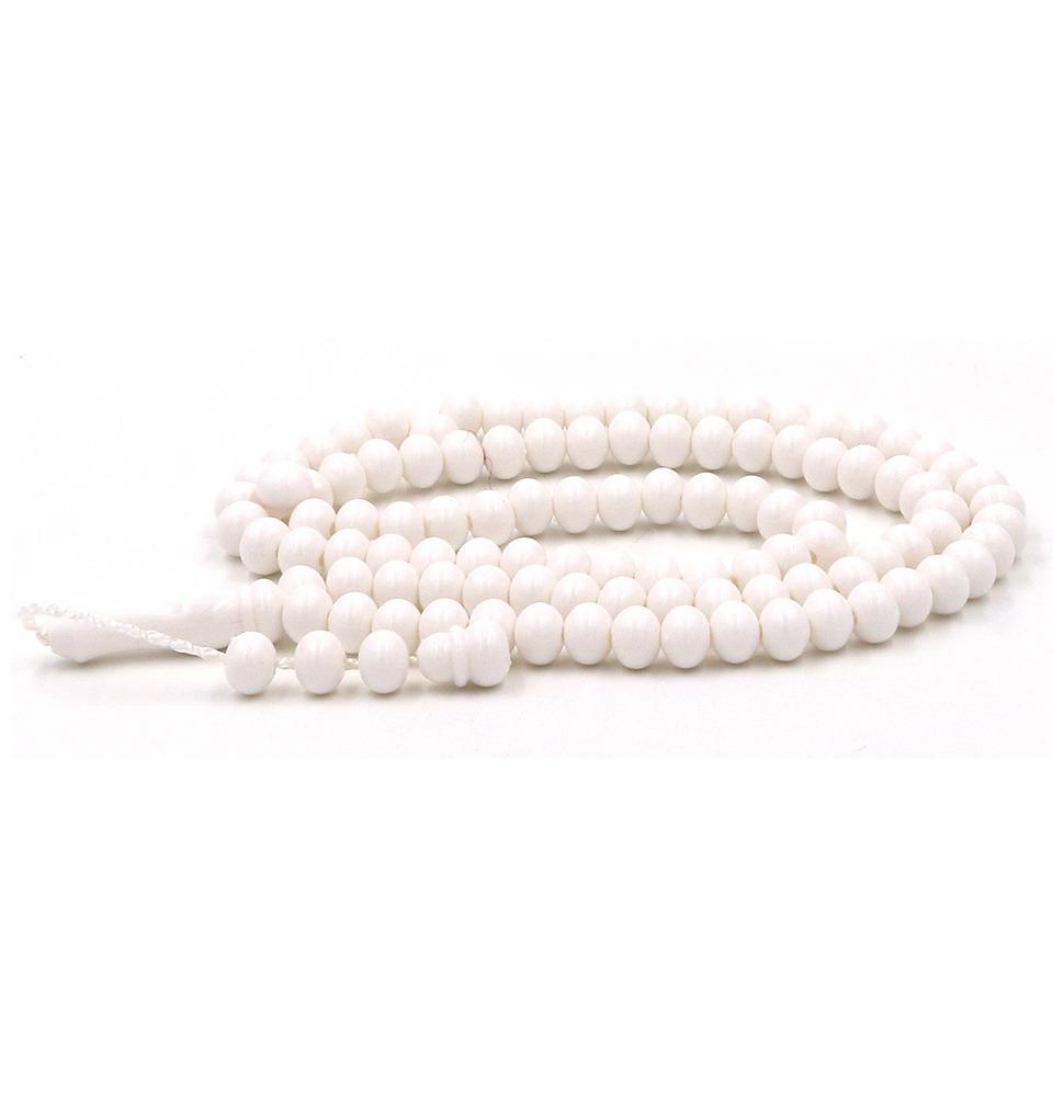 Islamic Tesbih Acrylic 99 Count Prayer Beads - White