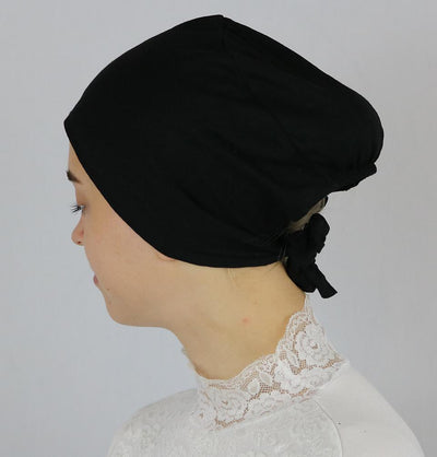 Modefa Underscarf Black Modefa Non-Slip Cotton Bonnet - Black