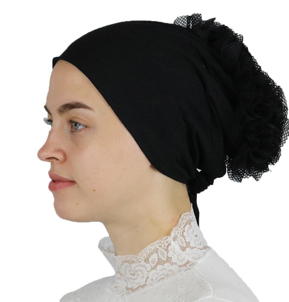 Modefa Underscarf Black Modefa Non-Slip Cotton Bonnet Volumizing - Black