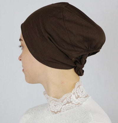 Modefa Underscarf Brown Modefa Non-Slip Cotton Bonnet - Brown