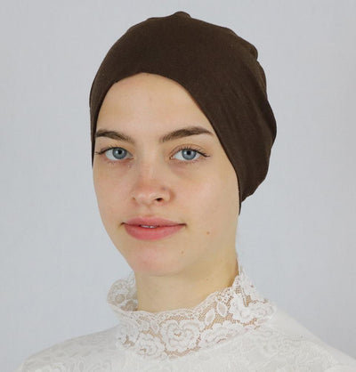 Modefa Underscarf Brown Modefa Non-Slip Cotton Bonnet - Brown