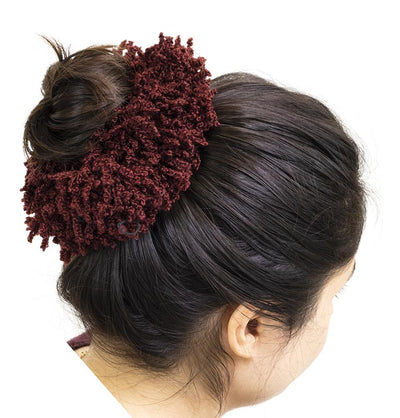 Modefa Underscarf Burgundy Hijab Volumizing Hair Scrunchie - Burgundy