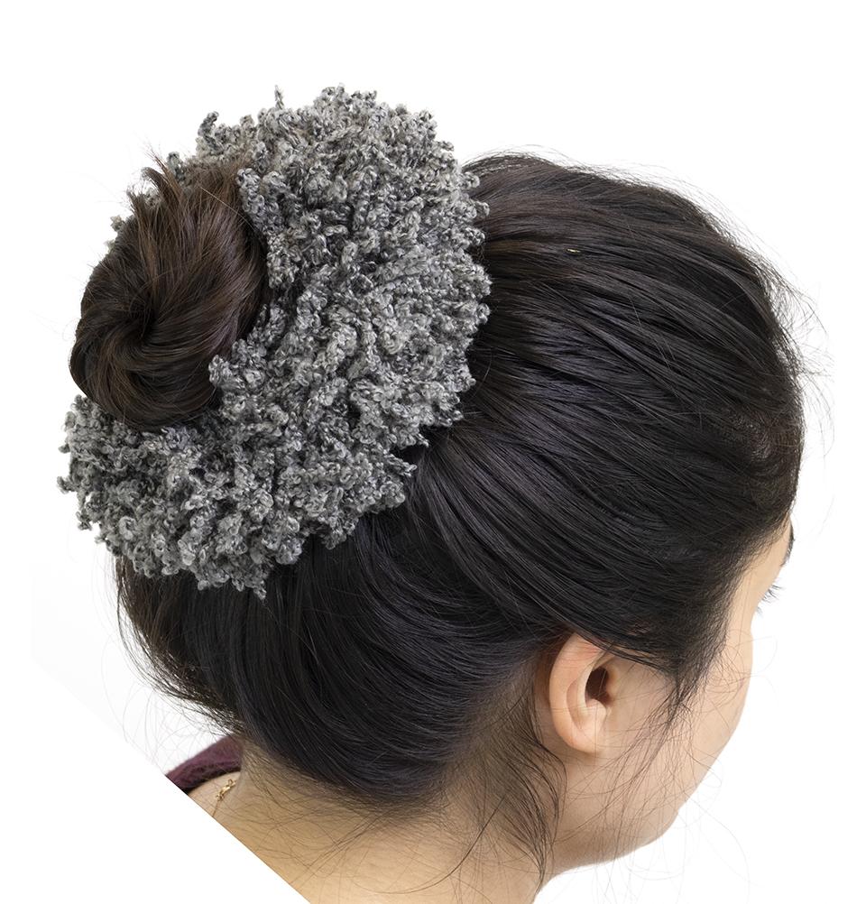 Hijab Volumizing Hair Scrunchie Gray