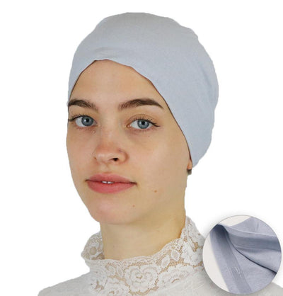 Modefa Underscarf Grey Modefa Non-Slip Cotton Bonnet - Light Grey
