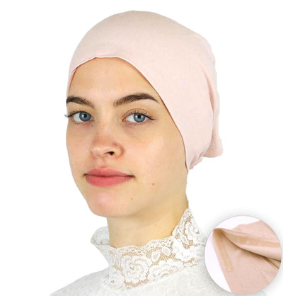 Modefa Underscarf Pink Modefa Non-Slip Cotton Bonnet - Blush Pink