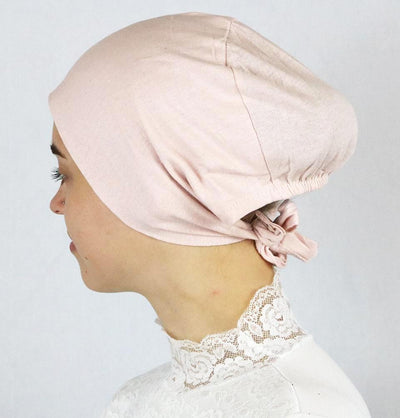 Modefa Underscarf Pink Modefa Non-Slip Cotton Bonnet - Blush Pink