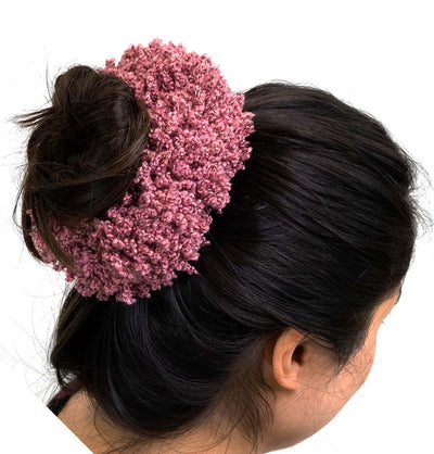 Modefa Underscarf Rose Pink Hijab Volumizing Hair Scrunchie - Rose Pink