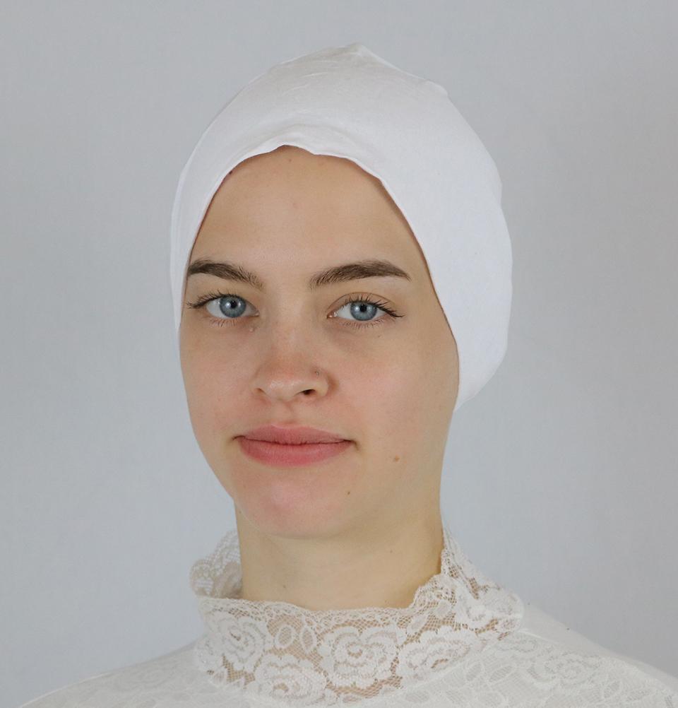 Modefa Underscarf White Modefa Non-Slip Cotton Bonnet - White