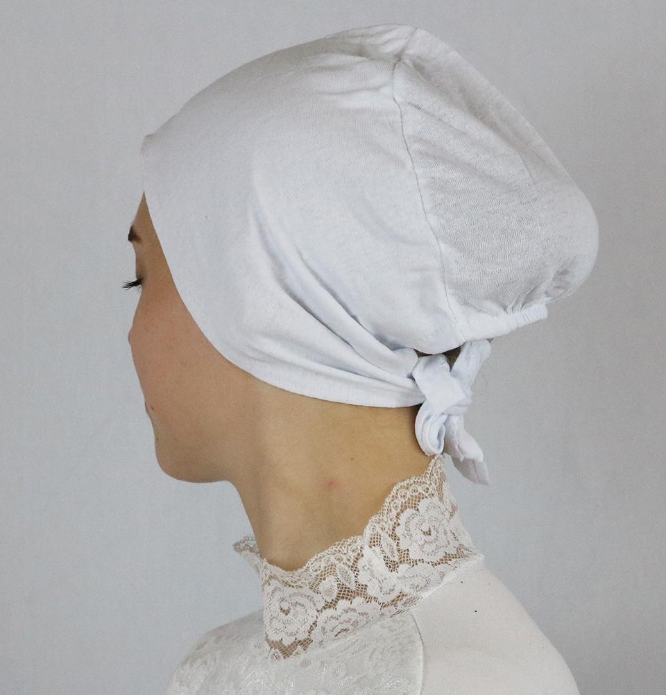 Modefa Underscarf White Modefa Non-Slip Cotton Bonnet - White