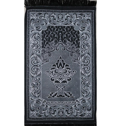 Modefa USA LLC Prayer Rug Taffeta Fleur Islamic Prayer Mat - Black - Modefa 