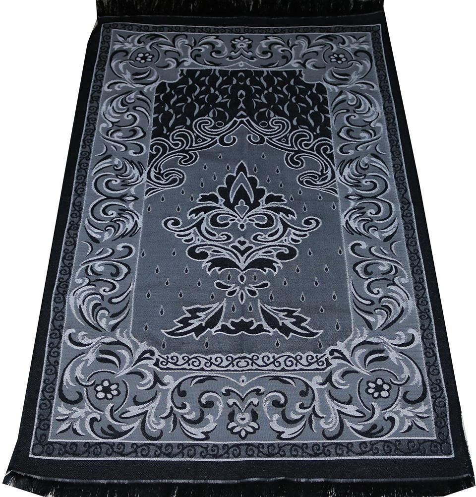 Modefa USA LLC Prayer Rug Taffeta Fleur Islamic Prayer Mat - Black - Modefa 