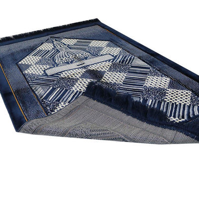 Modefa USA Prayer Rug Lux Plush Regal Prayer Rug Blue - Modefa 