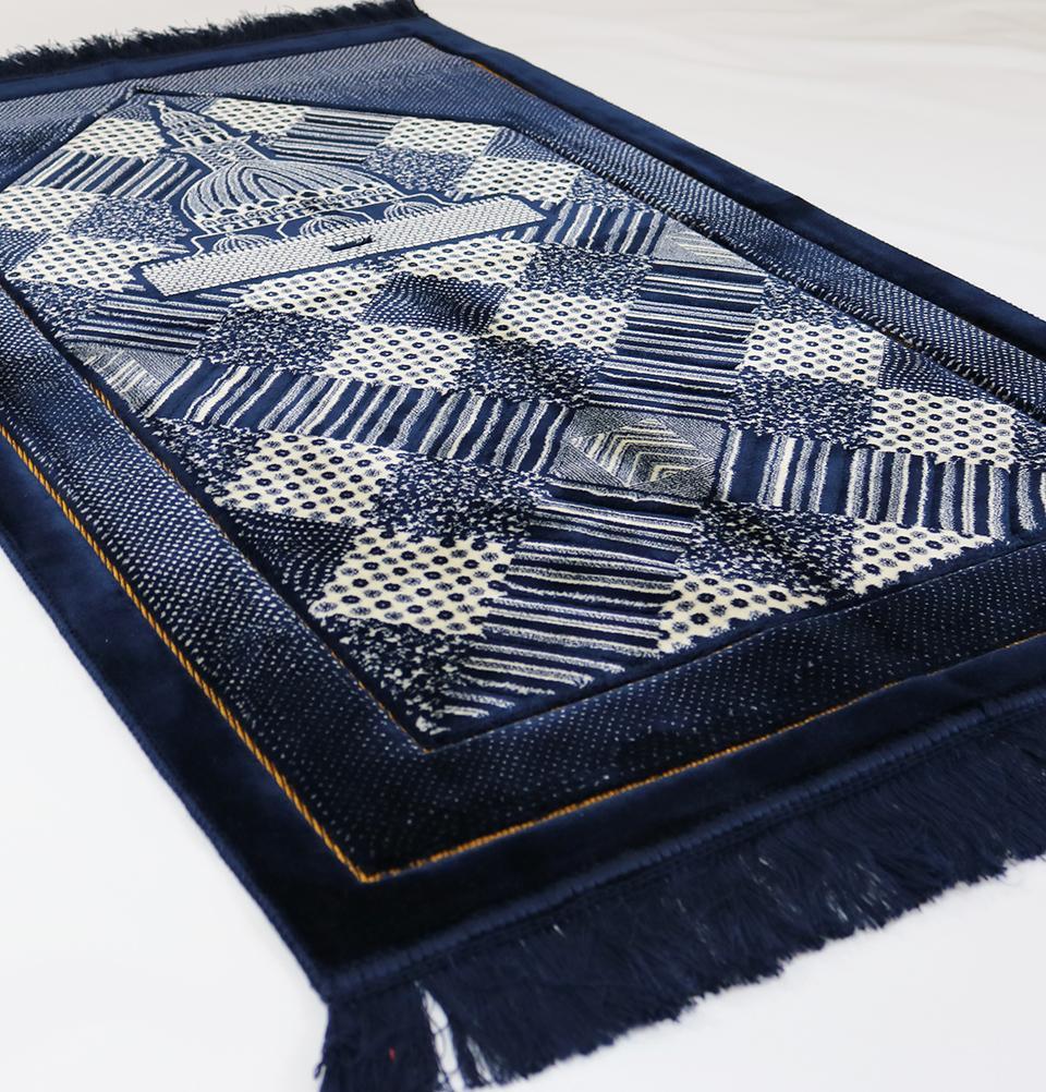Modefa USA Prayer Rug Lux Plush Regal Prayer Rug Blue - Modefa 