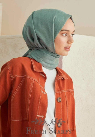 Modefa ZigZag Patterned Shawl - Sea Green
