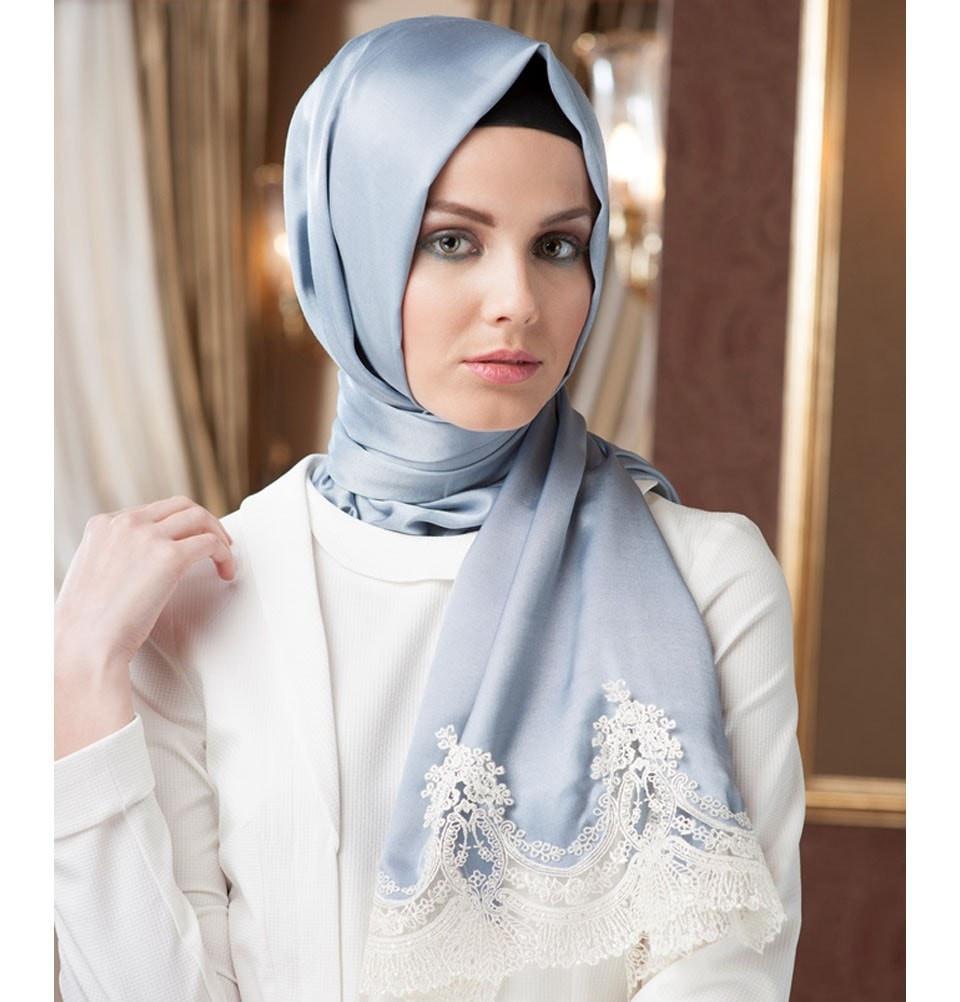 Neva Style scarf Neva Style Satin Lace Shawl 1262 - Modefa 