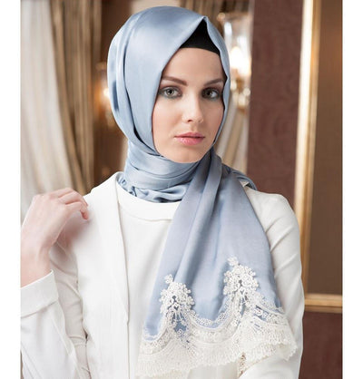 Neva Style scarf Neva Style Satin Lace Shawl 1262 - Modefa 
