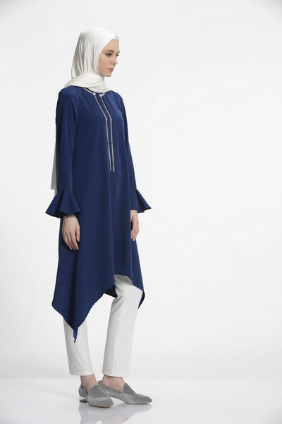 Nihan Modest Tunic J3019 Navy Blue
