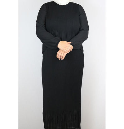 Puane Modest Plus Size Dress 9002 Black
