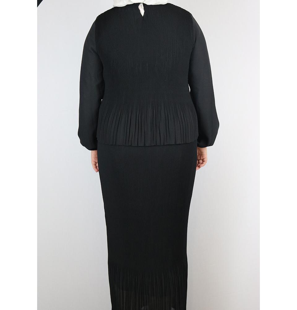 Puane Modest Plus Size Dress 9002 Black Puane Modest Plus Size Dress 9002 Black