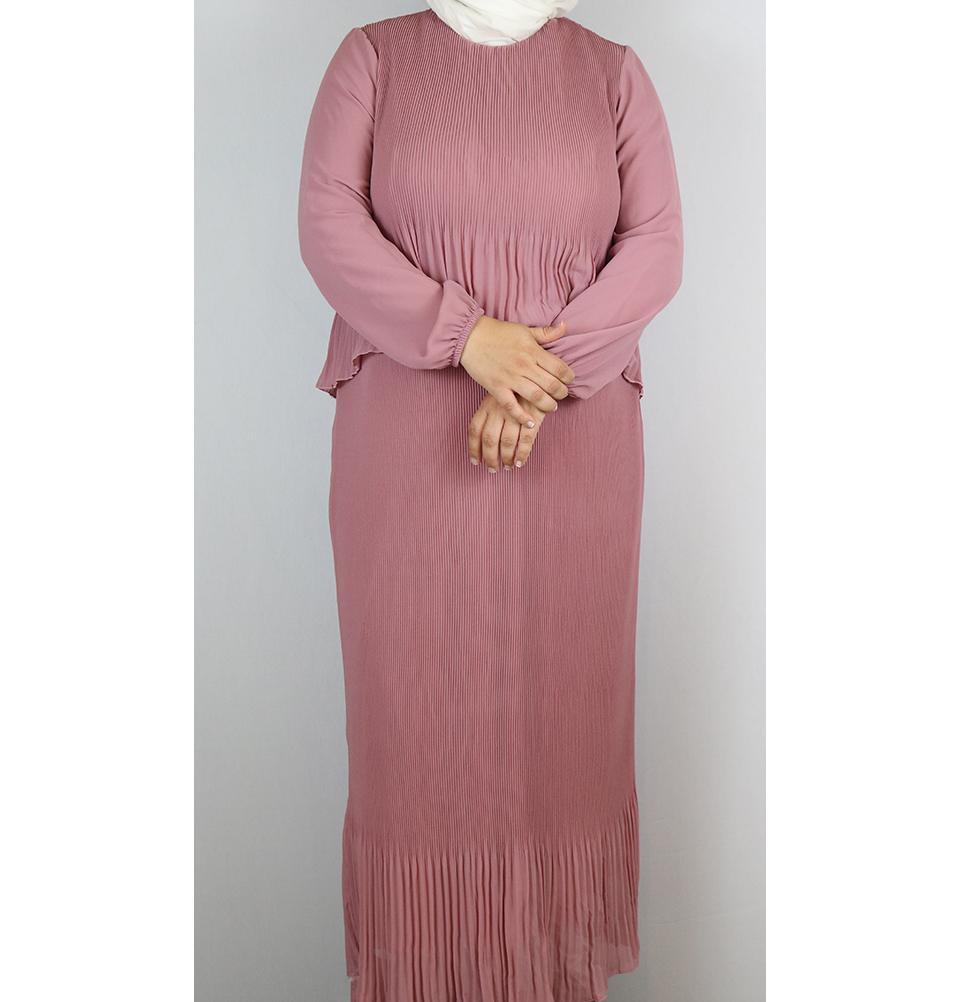 Puane Modest Plus Size Dress 9002 Pink