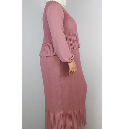 Puane Modest Plus Size Dress 9002 Pink