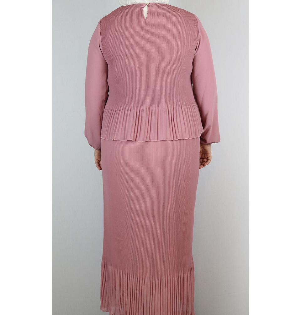 Puane Modest Plus Size Dress 9002 Pink