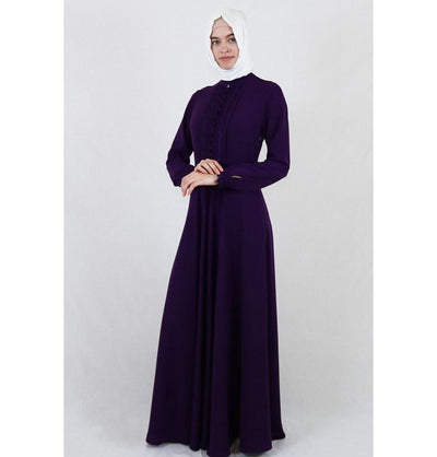 Puane Dress Puane Formal Dress with Lace 4808 Purple - Modefa 