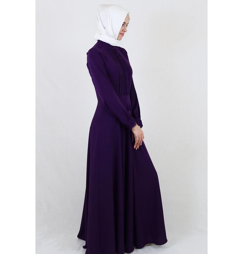 Puane Dress Puane Formal Dress with Lace 4808 Purple - Modefa 