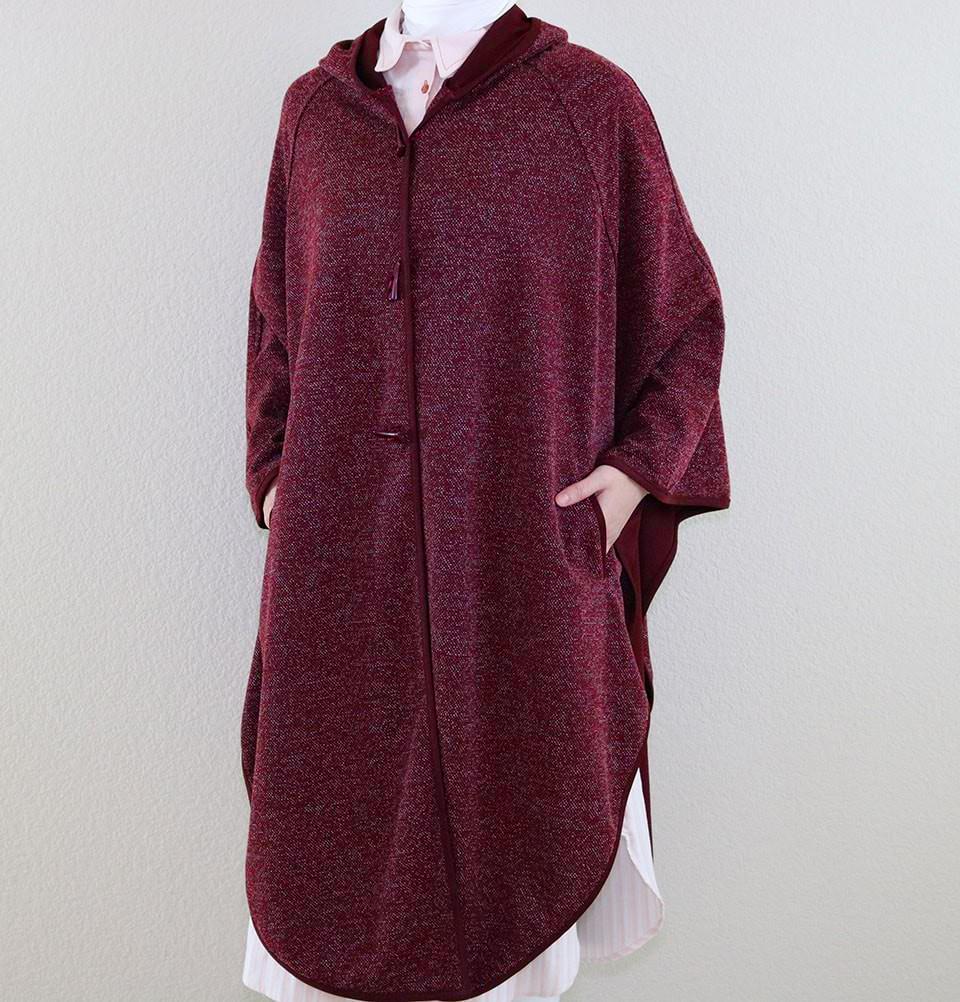 Puane Pancho One-Size / Red Puane Hooded Poncho 9022 Burgundy